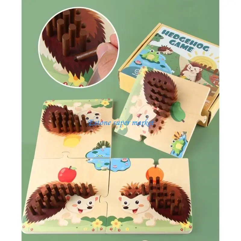 090b hedgehog game fine motor skill toy tabletop семейная игра для дома - Фотография_4