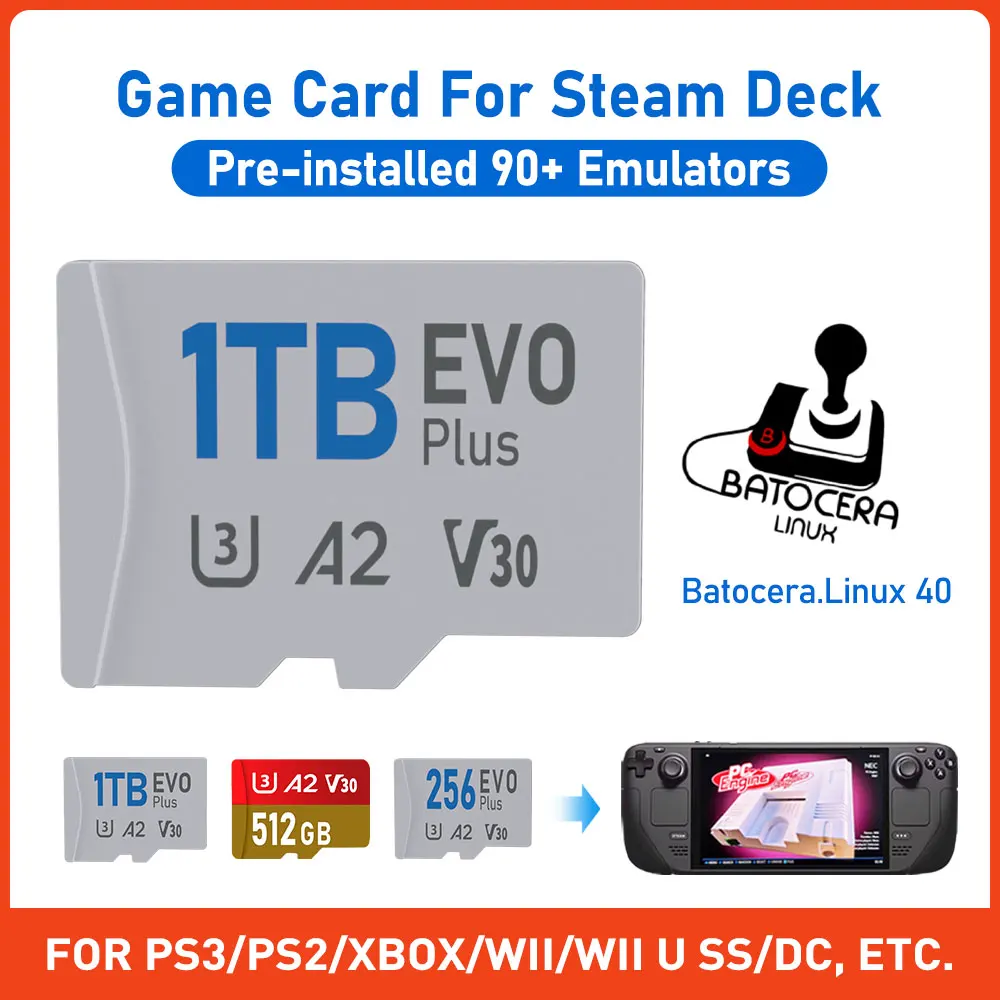 Для steam deck batocera.linux 40 с 90 + эмуляторами