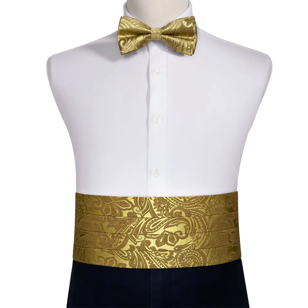 Роскошный золотой cummerbund мужской - Фотография_5